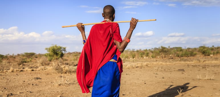 The Maasai are one of the best-known indigenous peoples in East Africa. Indigenous Maasai herdsman