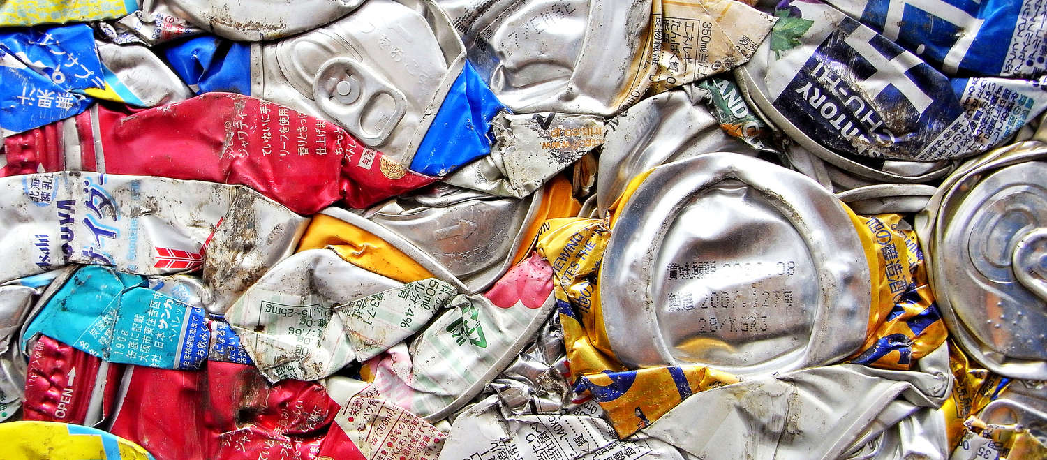 Compacted aluminum cans