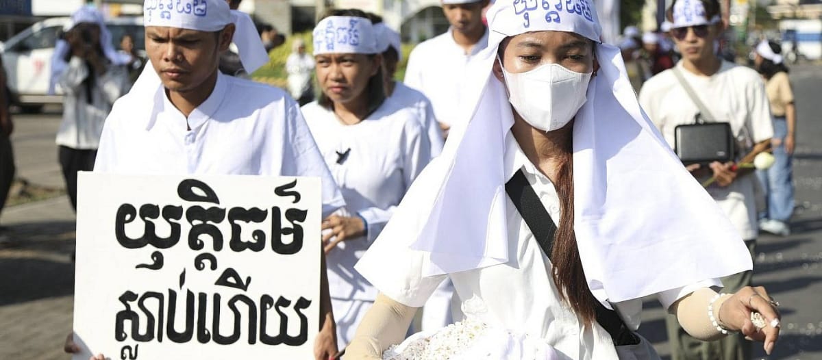 Demonstration by Mother Nature Cambodia