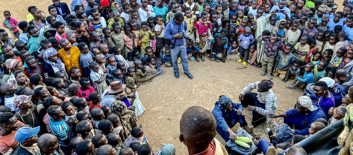 Theater performance in the small town of Kanyabayonga near Virunga National Park