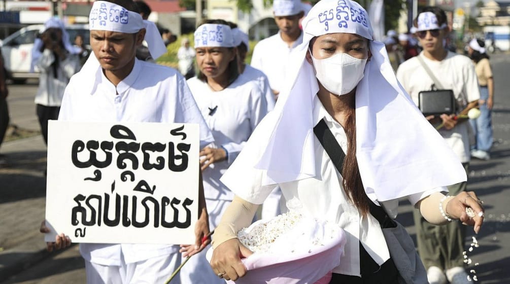 Demonstration by Mother Nature Cambodia