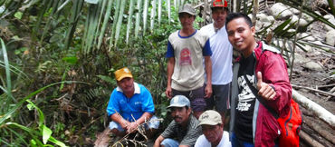 Activists in the rainforest of Borneo